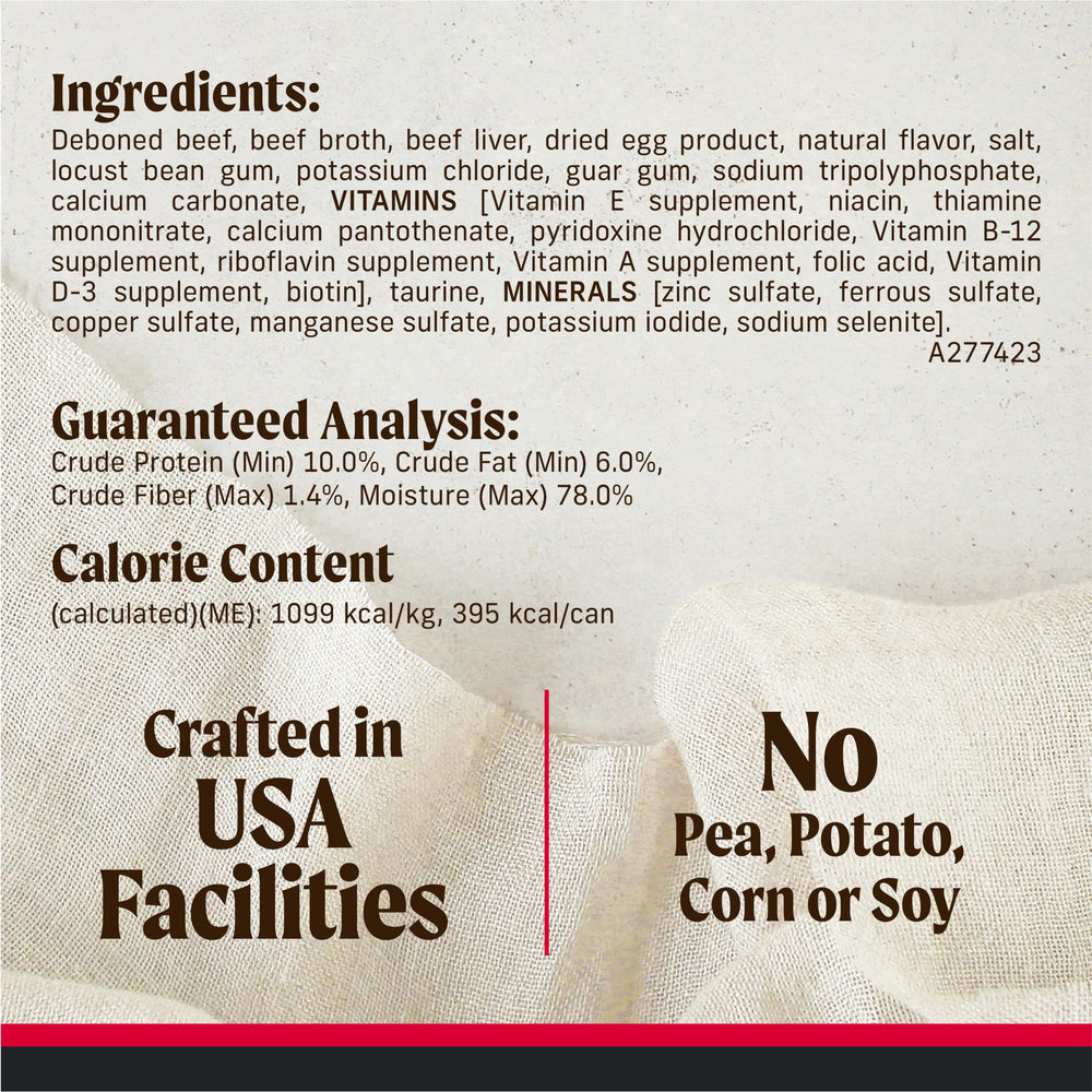 Merrick Backcountry Informations Nutritionnelles : informations nutritionnelles claires sur l'emballage.
