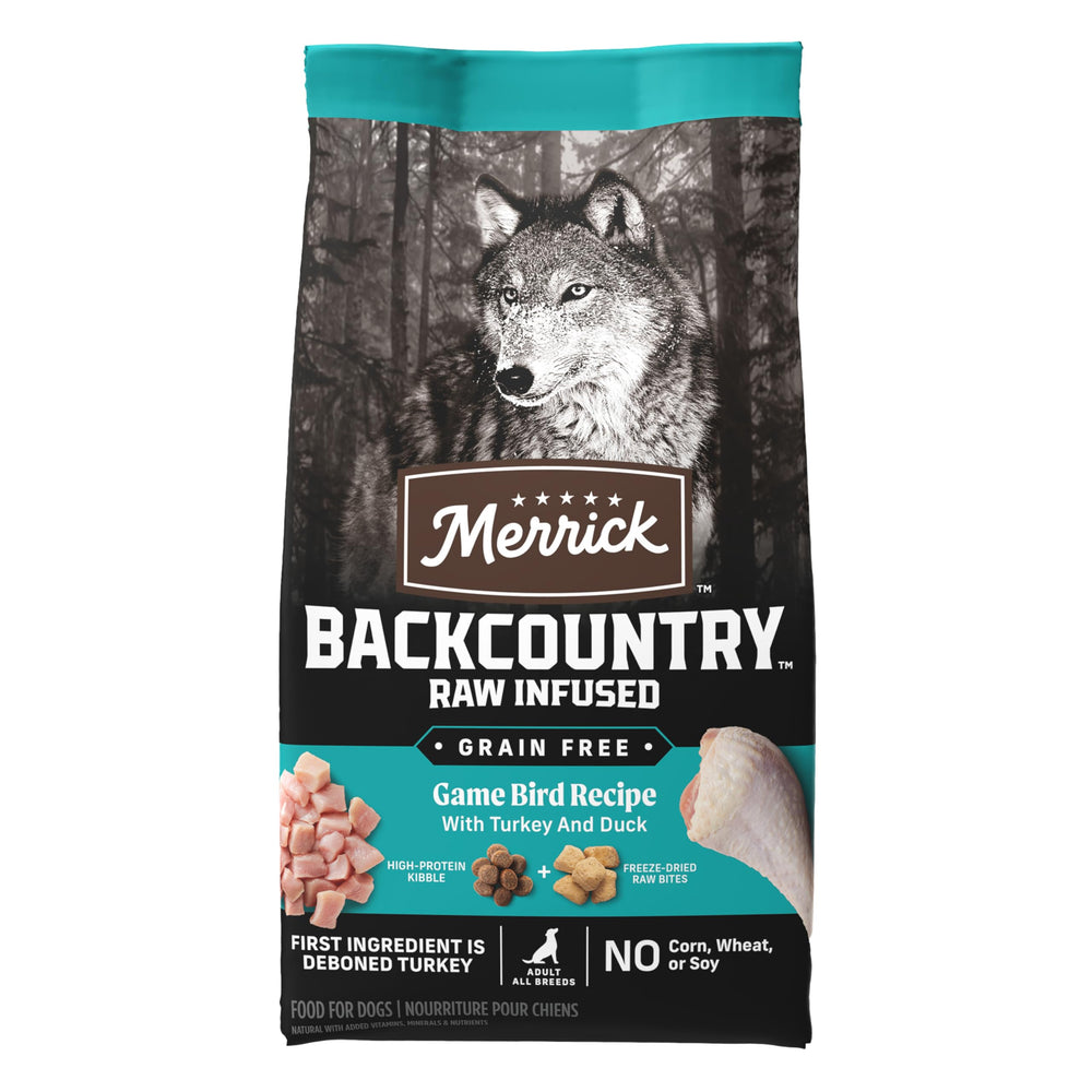Protéines élevées Merrick Backcountry pour repas équilibré