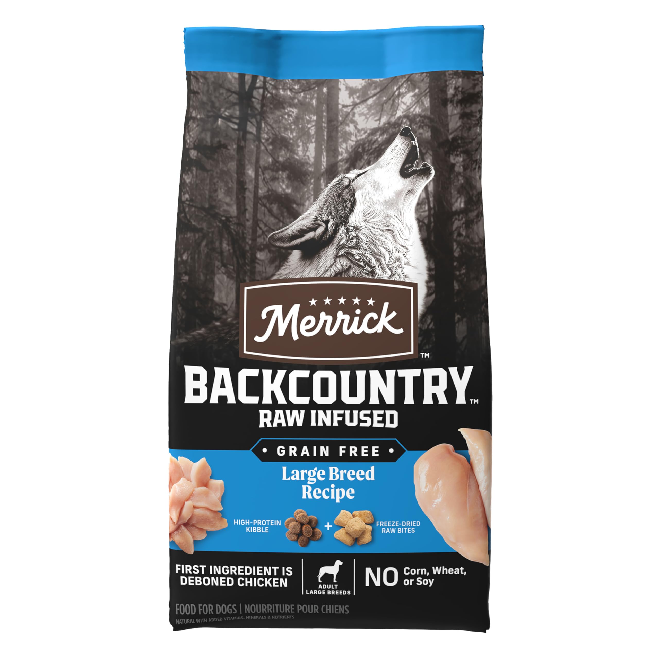 Premier ingrédient poulet réel dans Merrick Backcountry grande race