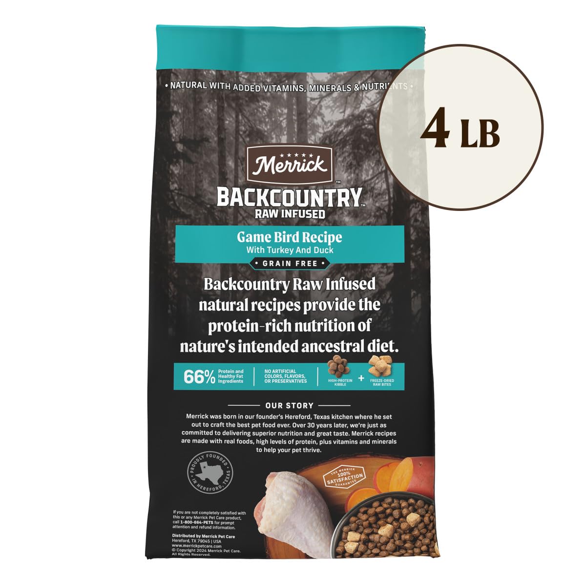 Sans gluten Merrick Backcountry, option adaptée à certains chiens sensibles