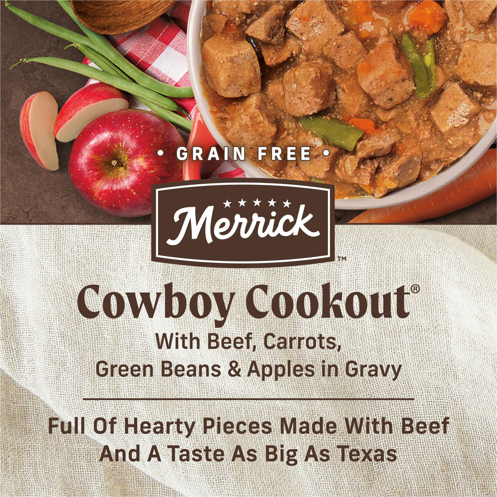 Merrick Cowboy Cookout : sauce savoureuse enveloppant la viande pour plus de goût.