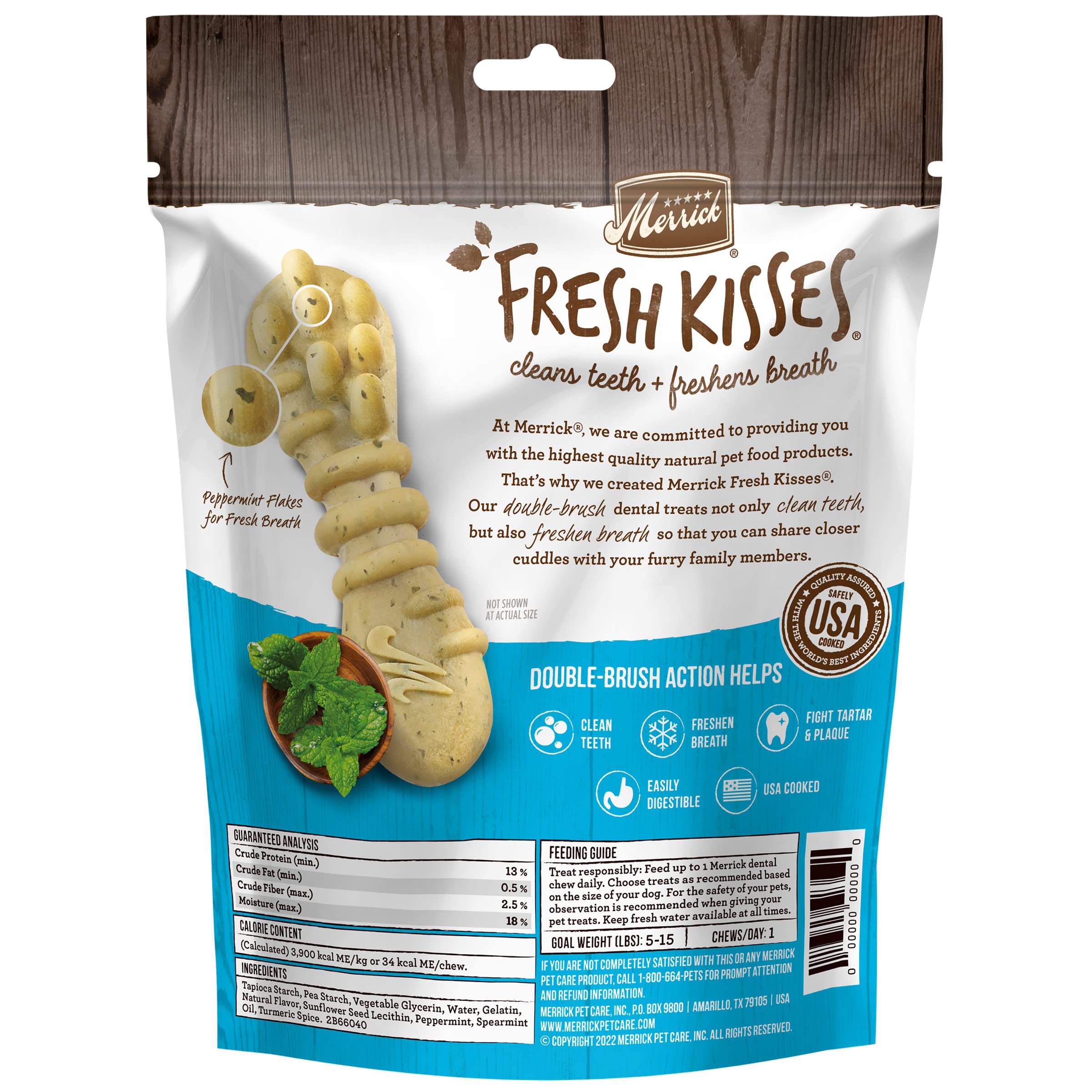 Liste d'ingrédients limitée à 10 dans Merrick Fresh Kisses.