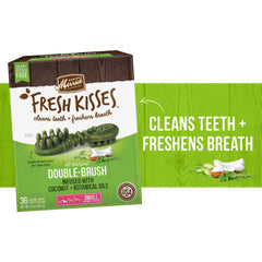Friandises dentaires Merrick Fresh Kisses double brosse pour petites races.
