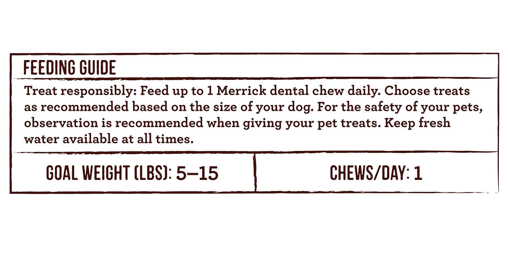 Merrick Fresh Kisses Double-Brush 14 ingrédients naturels, simplicité et qualité.