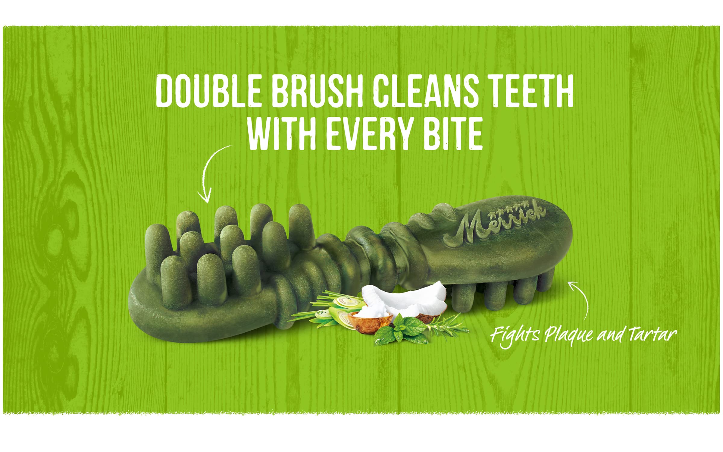 Merrick Fresh Kisses Double-Brush 78 friandises par paquet pour un usage prolongé.