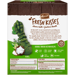 Merrick Fresh Kisses Double-Brush arômes coco menthe romarin pour haleine plus fraîche.