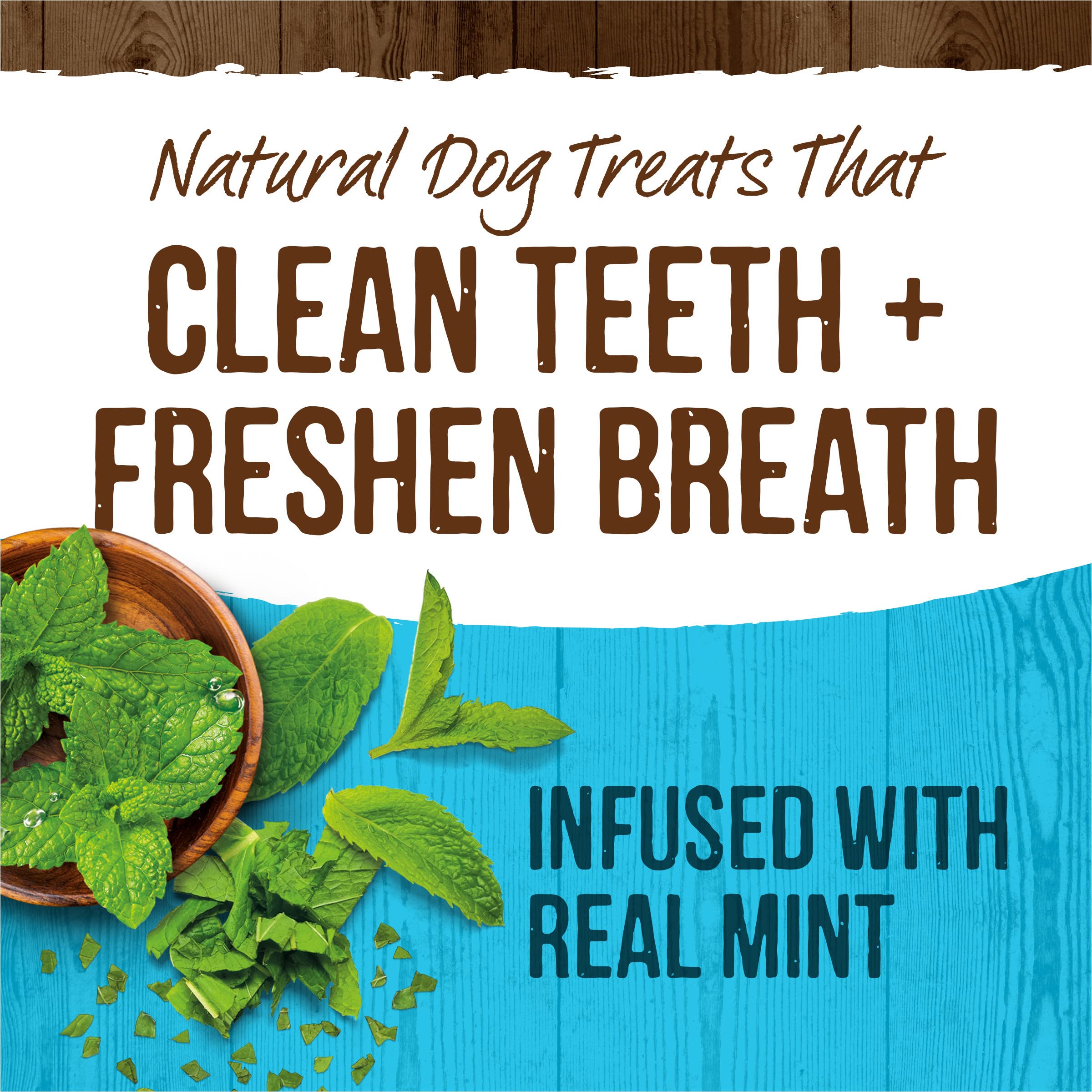 Friandises dentaires Merrick Fresh Kisses en forme de brosse pour chiens miniatures.