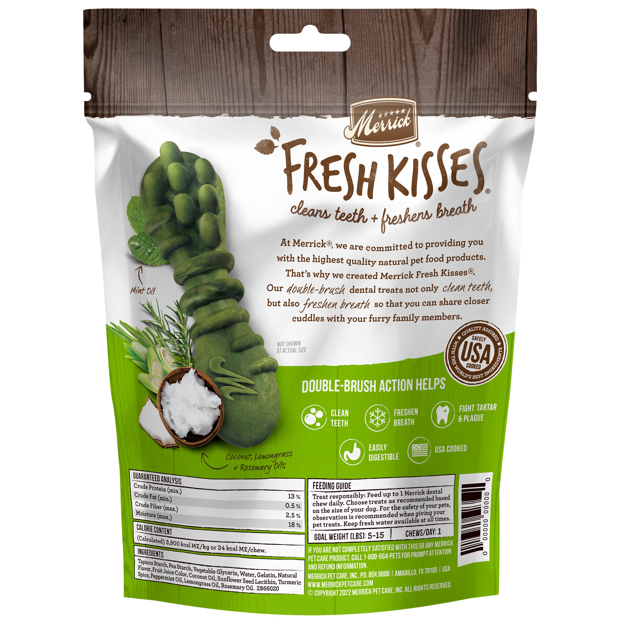 Ingrédients limités Merrick Fresh Kisses, formule simple et digeste.