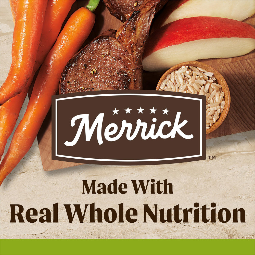Merrick Healthy Grains, oméga-3 et oméga-6 pour peau et pelage.