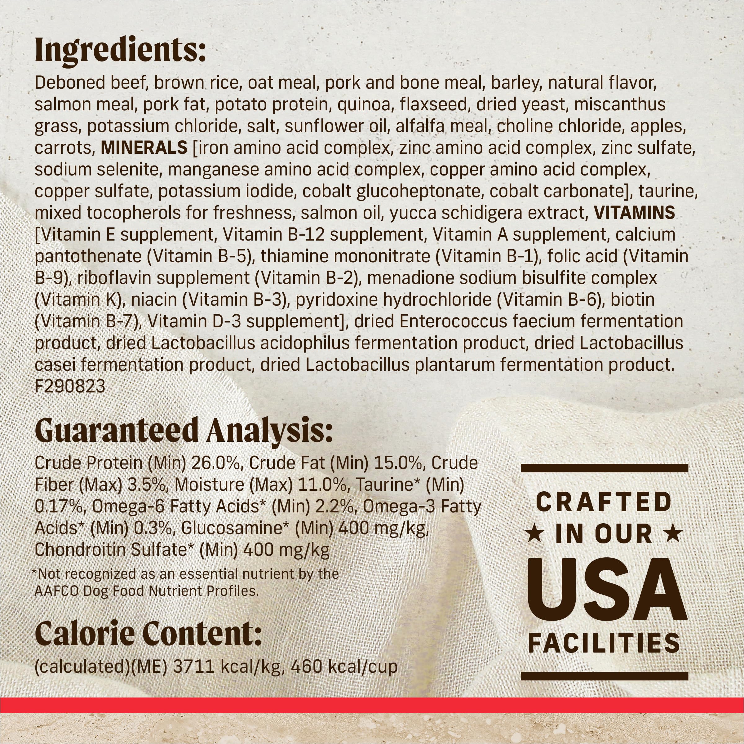 Merrick Healthy Grains sans patates, sans pois ni lentilles.