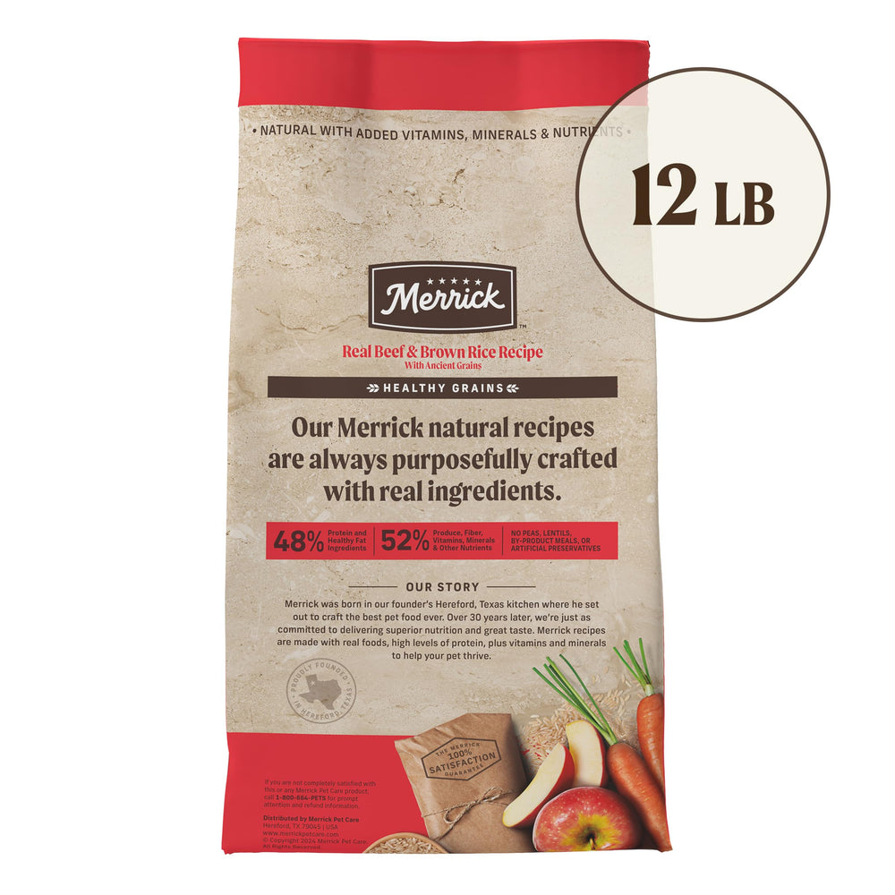 Merrick Healthy Grains sans pois, lentilles ni soja, recette naturelle.