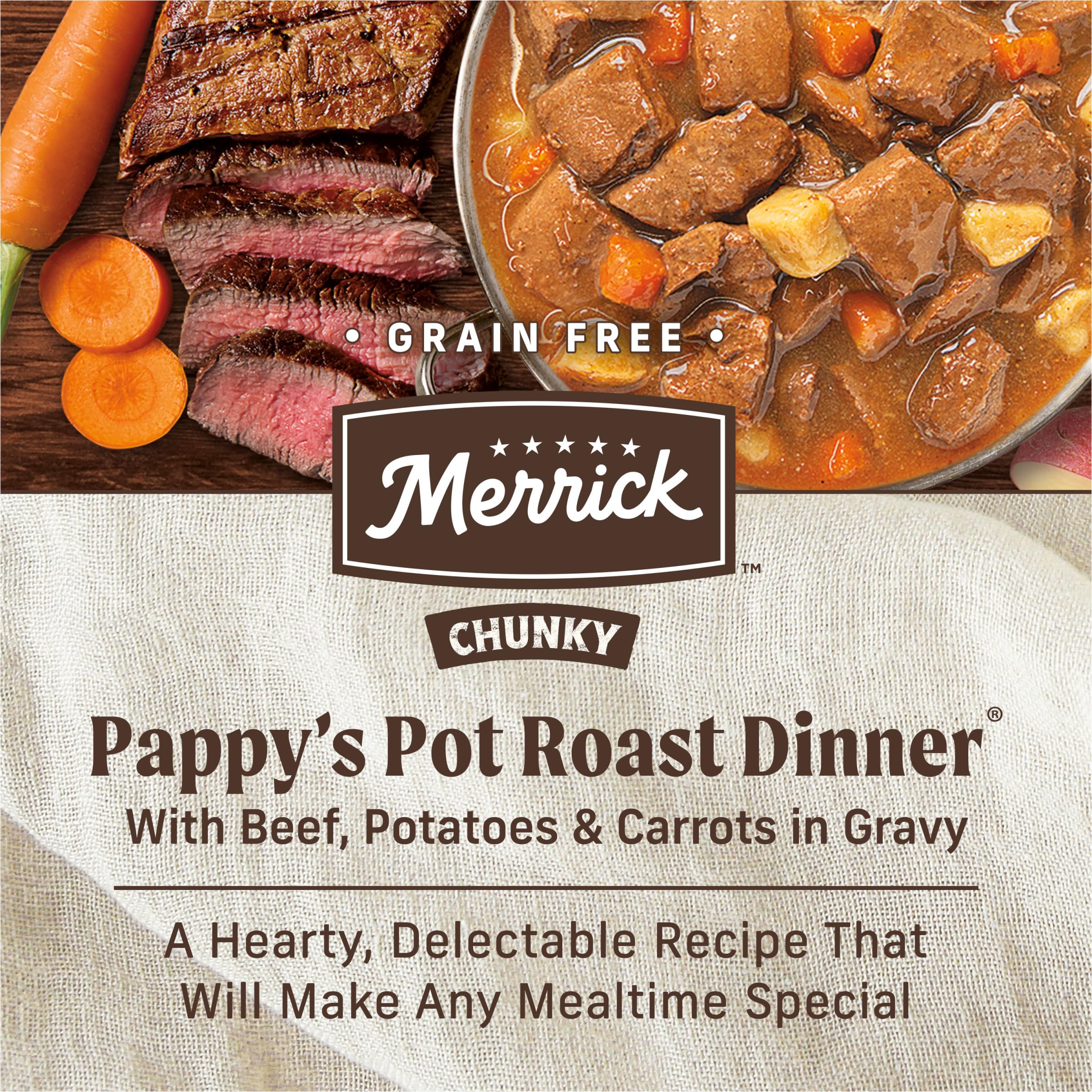 Legumes carottes et pommes de terre dans Merrick Pot Roast.