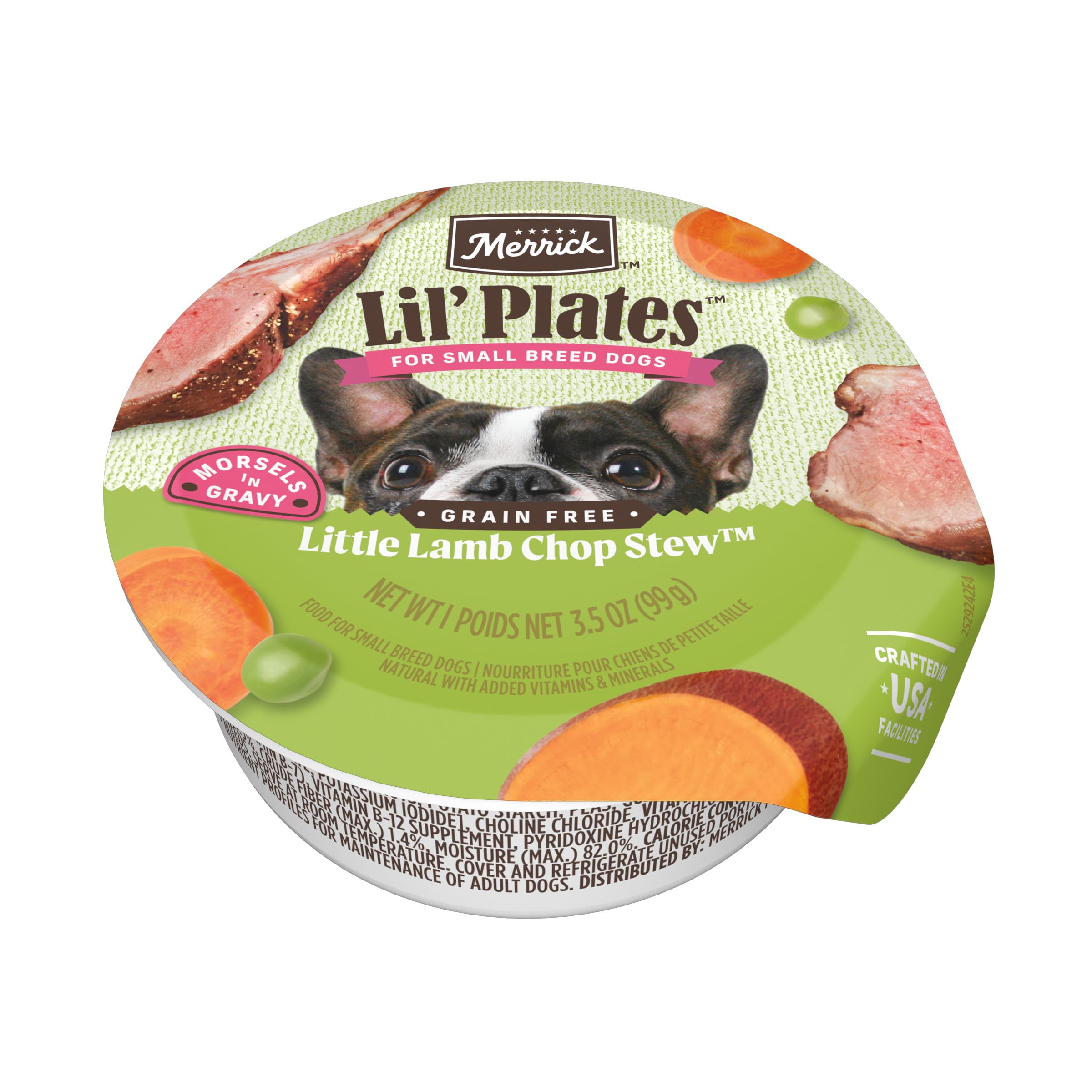 Merrick Lil' Plates: assiette petite chienne agneau tendre pour repas savoureux.