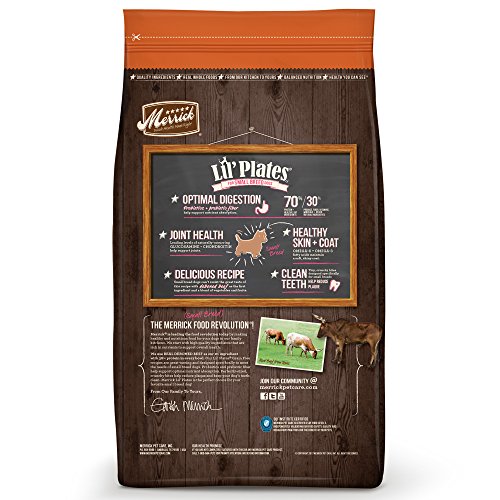 Merrick Lil’ Plates, bol repas pour petits chiens, facilite la digestion.