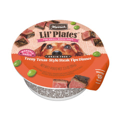 Merrick Lil’ Plates dés steak texan boeuf, saveur riche pour petits chiens