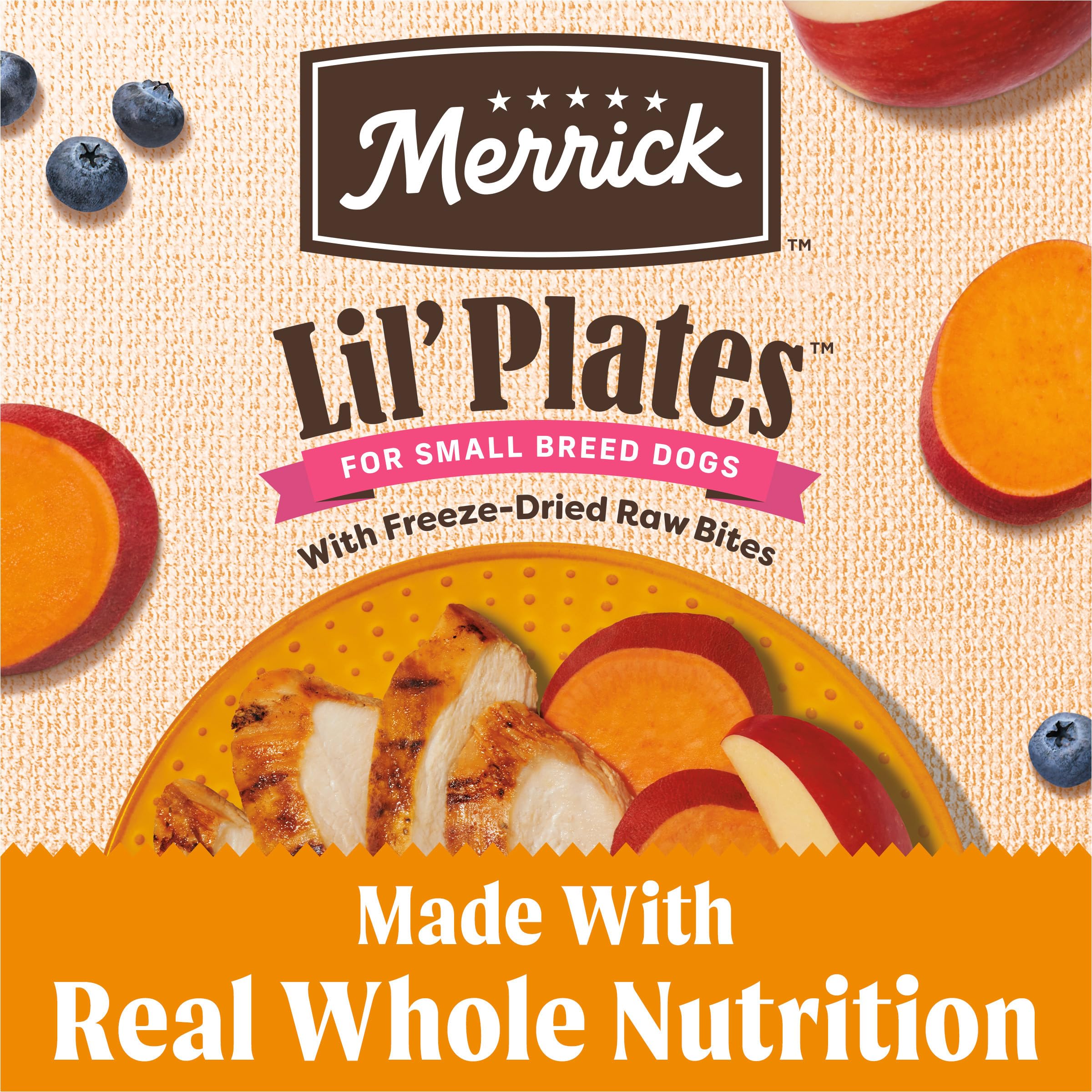 Merrick Lil’ Plates: morceaux crus lyophilisés pour une saveur authentique.