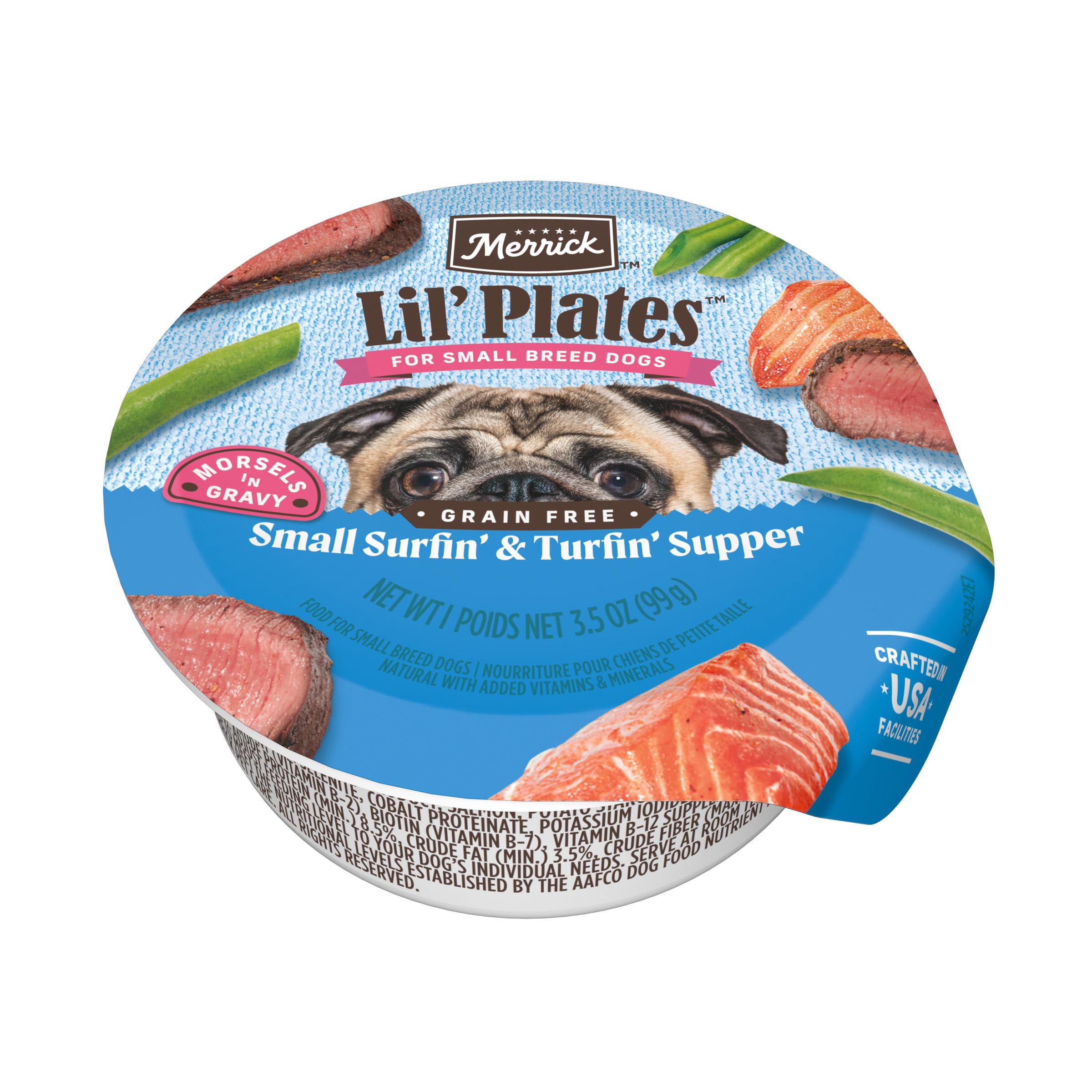Merrick Lil’ Plates Petits Chiens, Boeuf premier ingrédient, soutien potentiel des muscles.