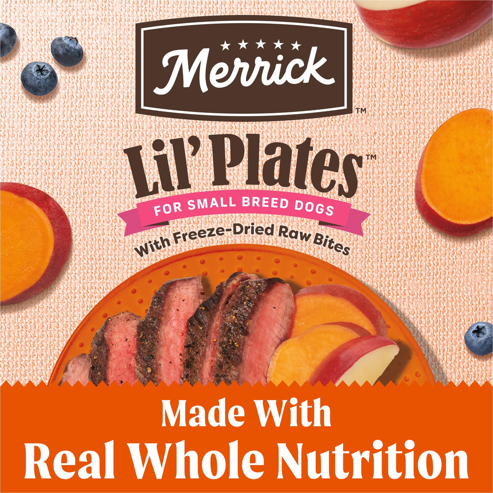 Merrick Lil’ Plates: bouchées crues et croquettes pour varier la texture et le goût.