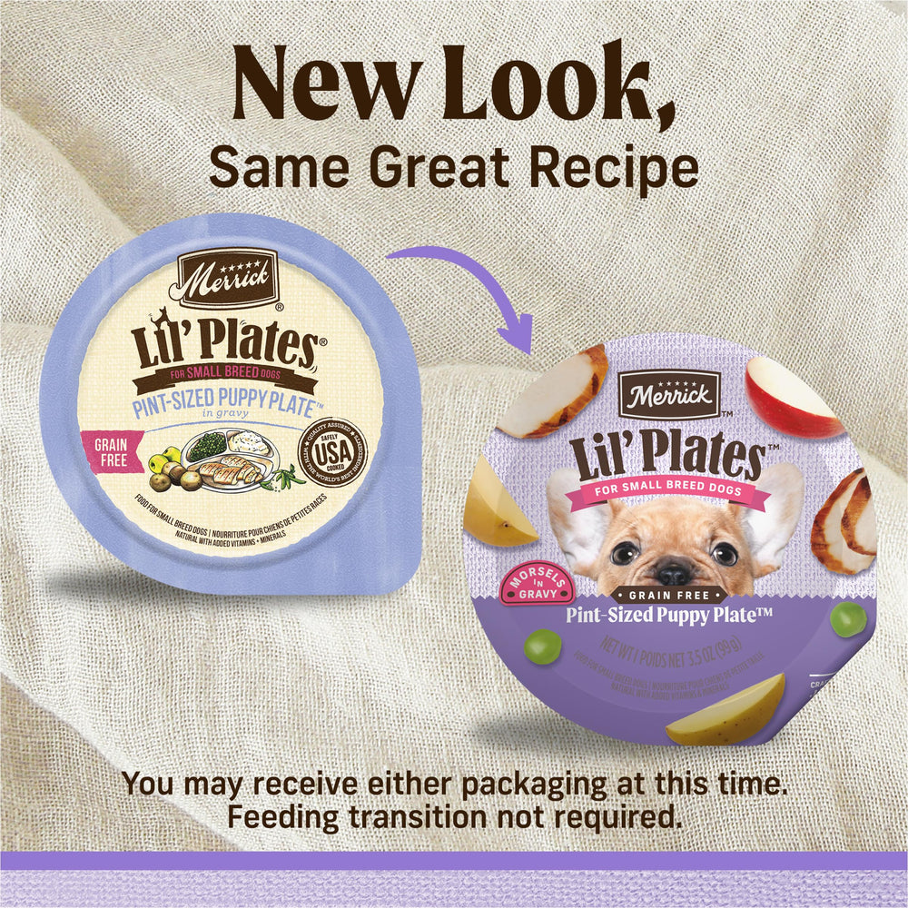 Merrick Lil' Plates: sans céréales, option adaptée pour chiots de petites races.