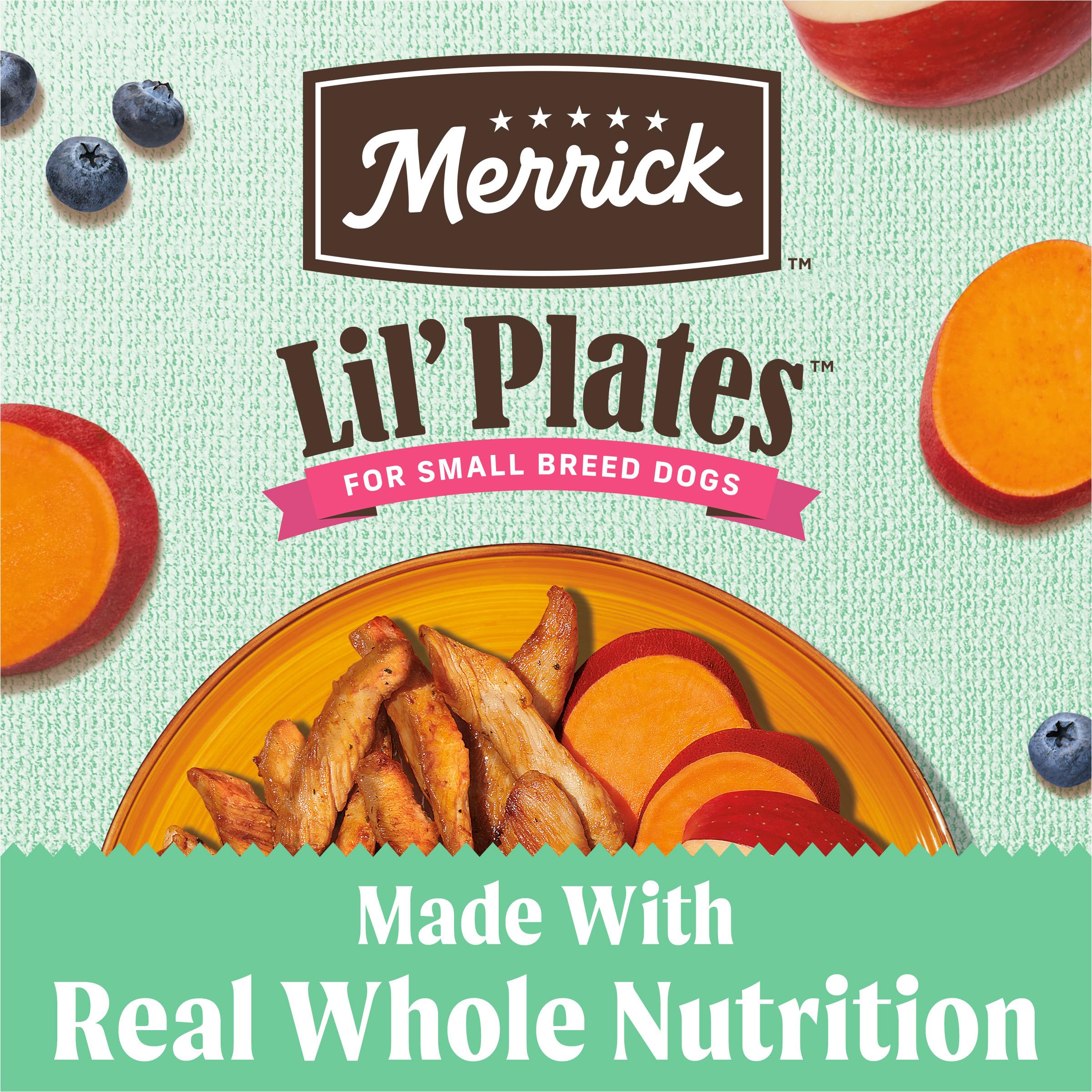 Merrick Lil’ Plates croquettes grain-free pour petites races et confort articulaire