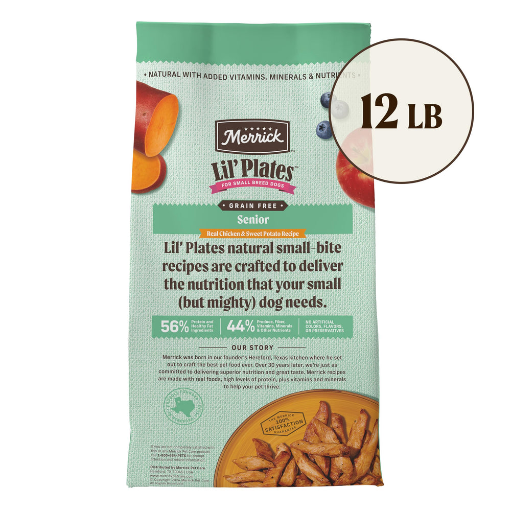 Merrick Lil’ Plates L‑carnitine pour gestion du poids chez les seniors