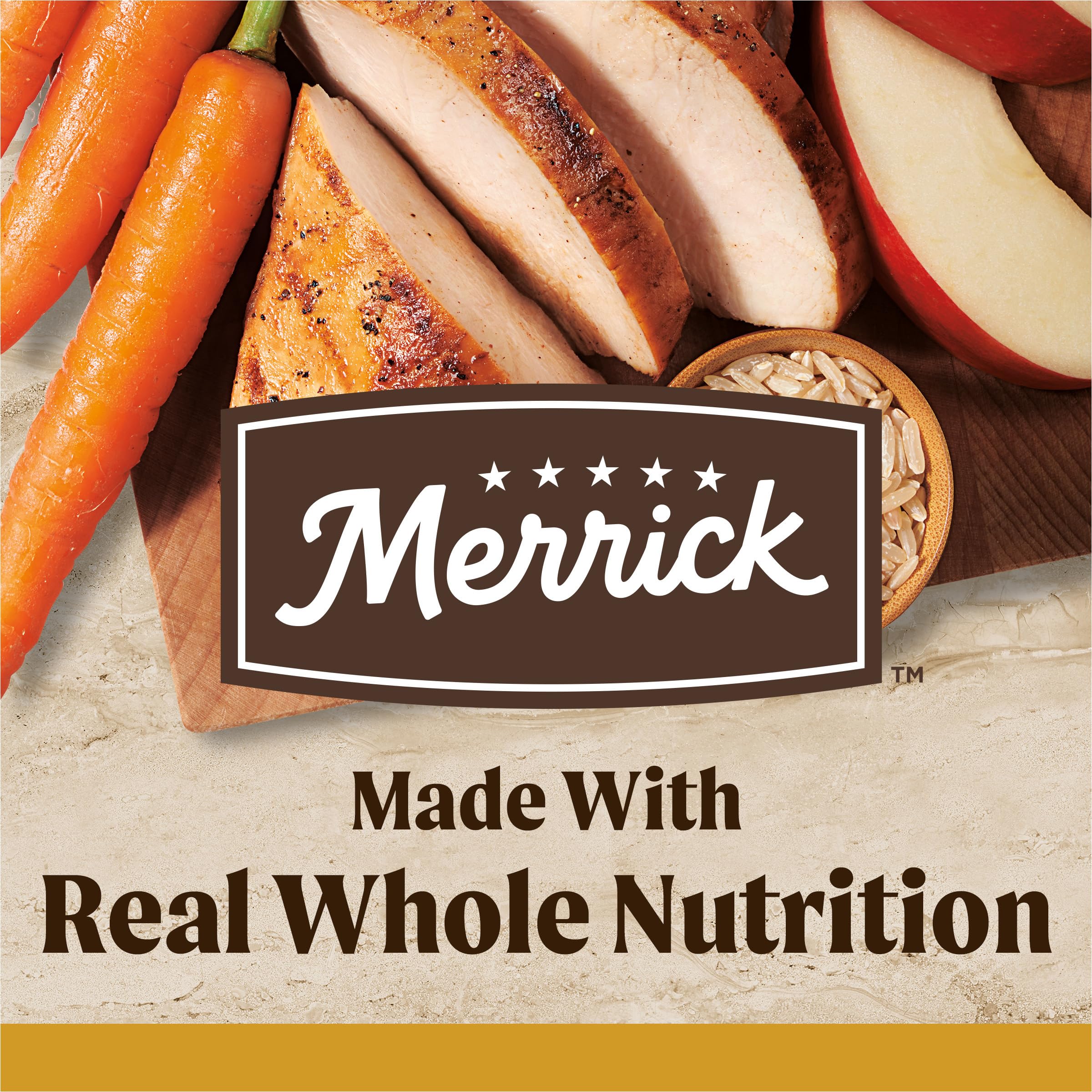 Merrick Nourriture Chien poulet ingrédients naturels: goût authentique et protéines de qualité.