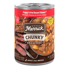 Merrick Pot Roast sans cereales en boite 12 oz, repas humide savoureux.