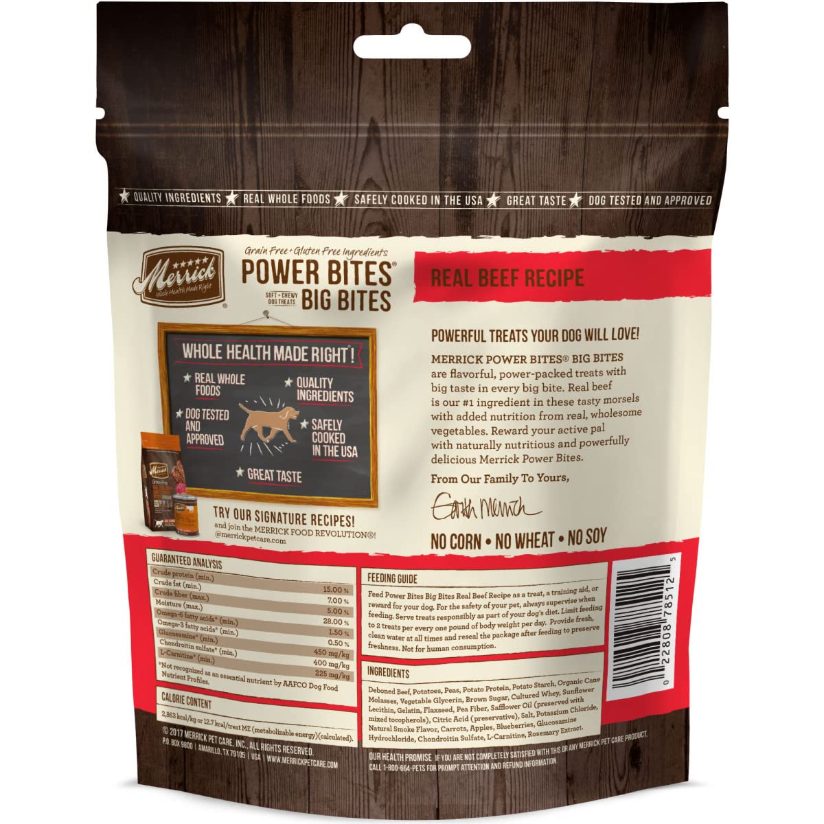 Merrick Power Bites fabriqué à Hereford, Texas
