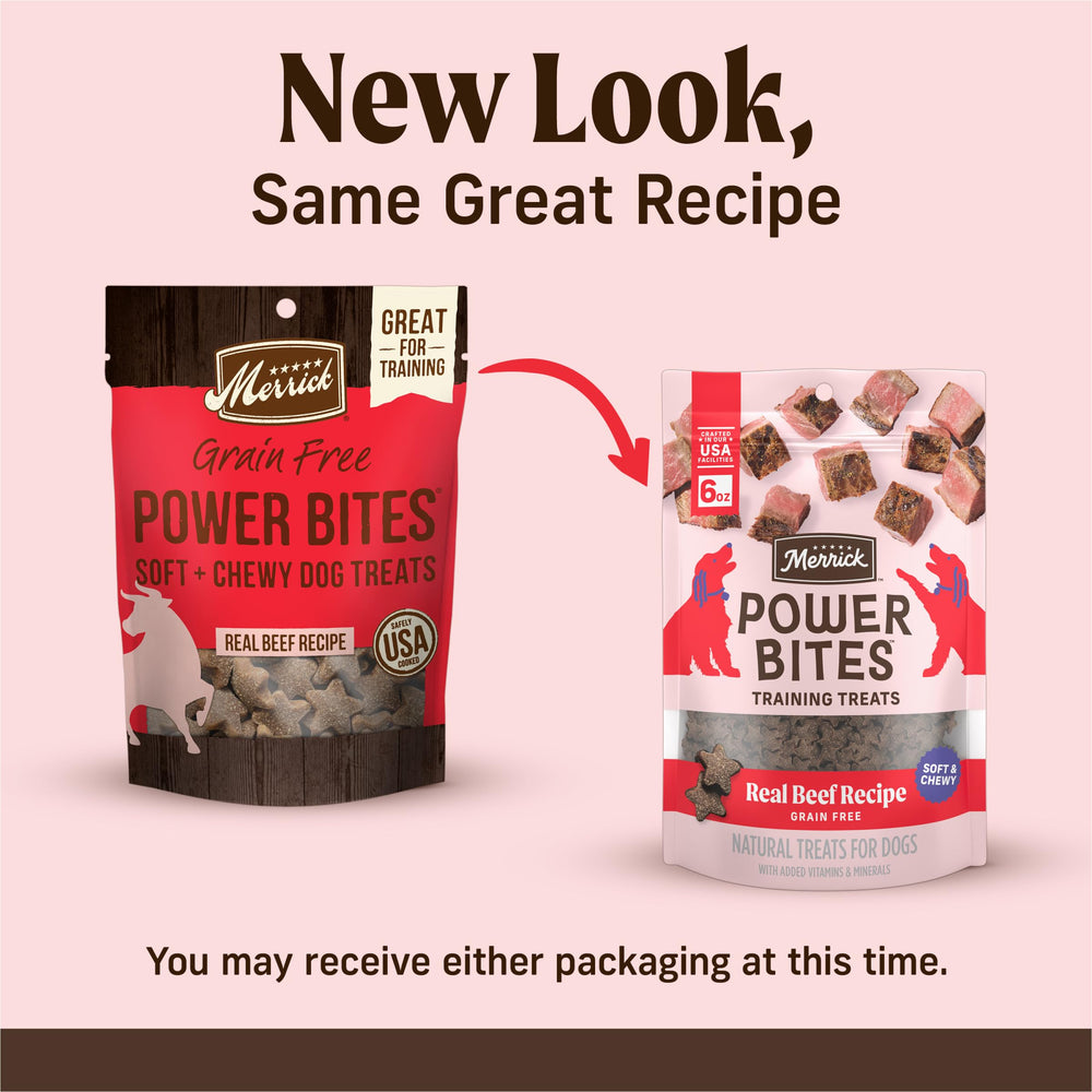 Merrick Power Bites forme etoile, texture tendre ideale pour l'entraînement.