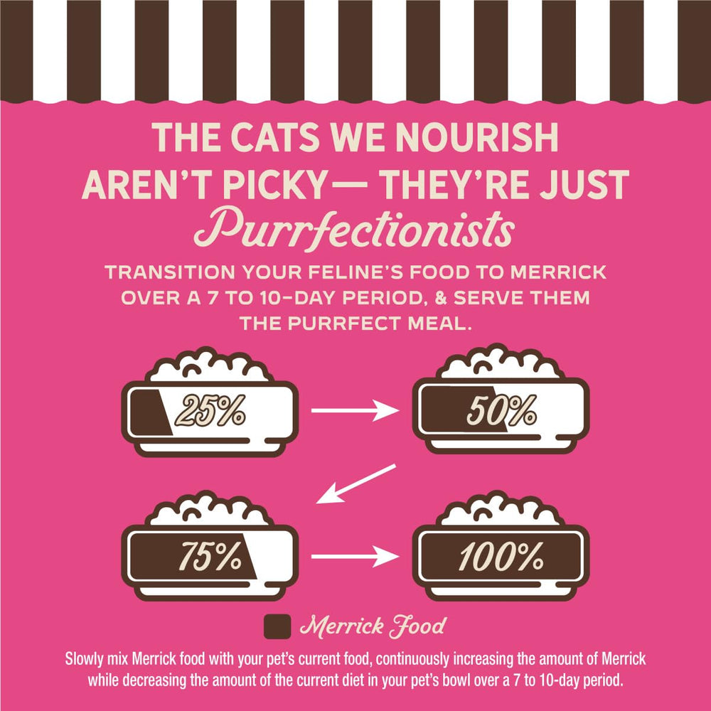 Merrick Purrfect Bistro: emballage pratique pour 24 boîtes faciles à stocker.