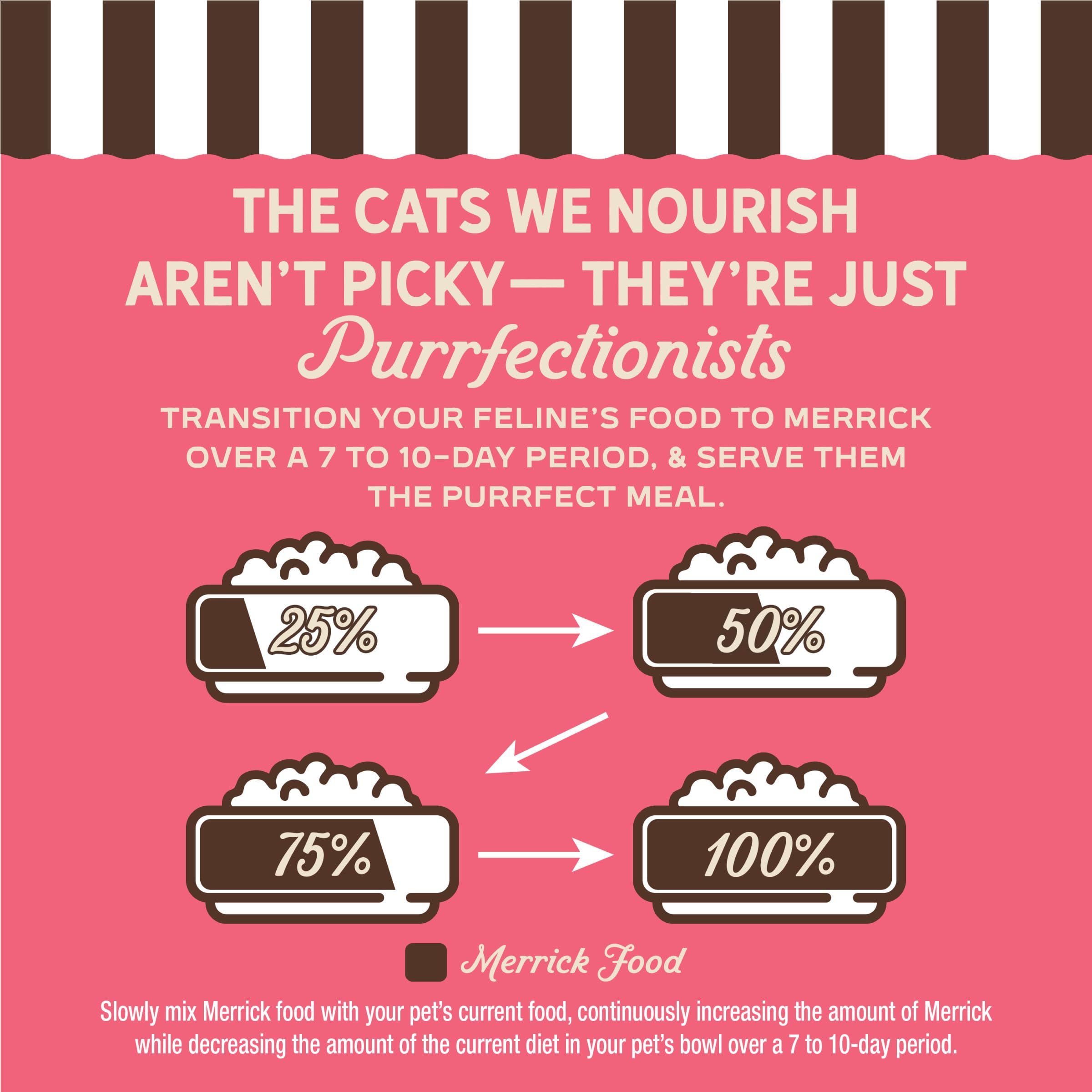 Merrick Purrfect Bistro: idéal pour chats adultes, intérieur et extérieur.
