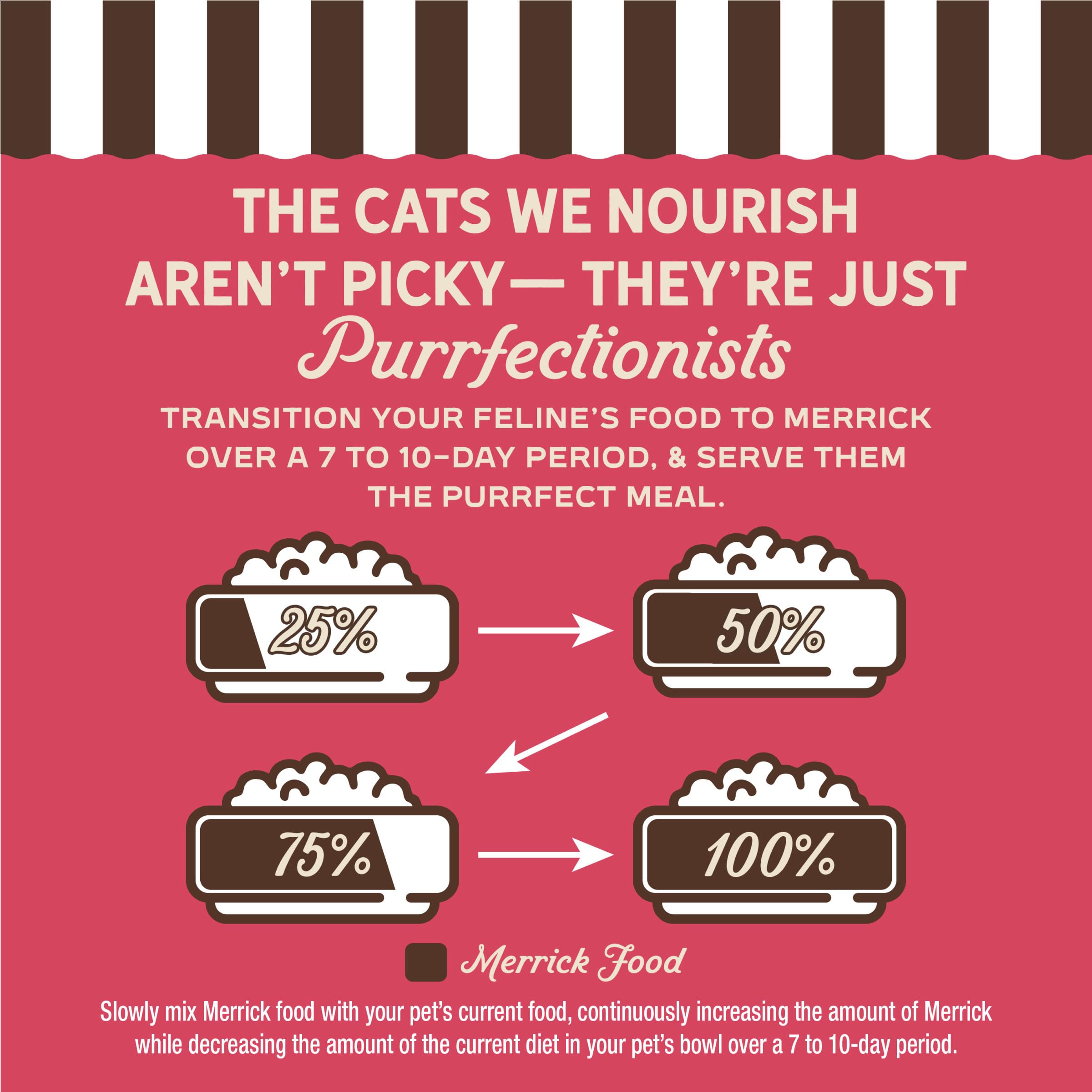 Merrick Purrfect Bistro croquant-sac : texture appétissante et satiété durable.