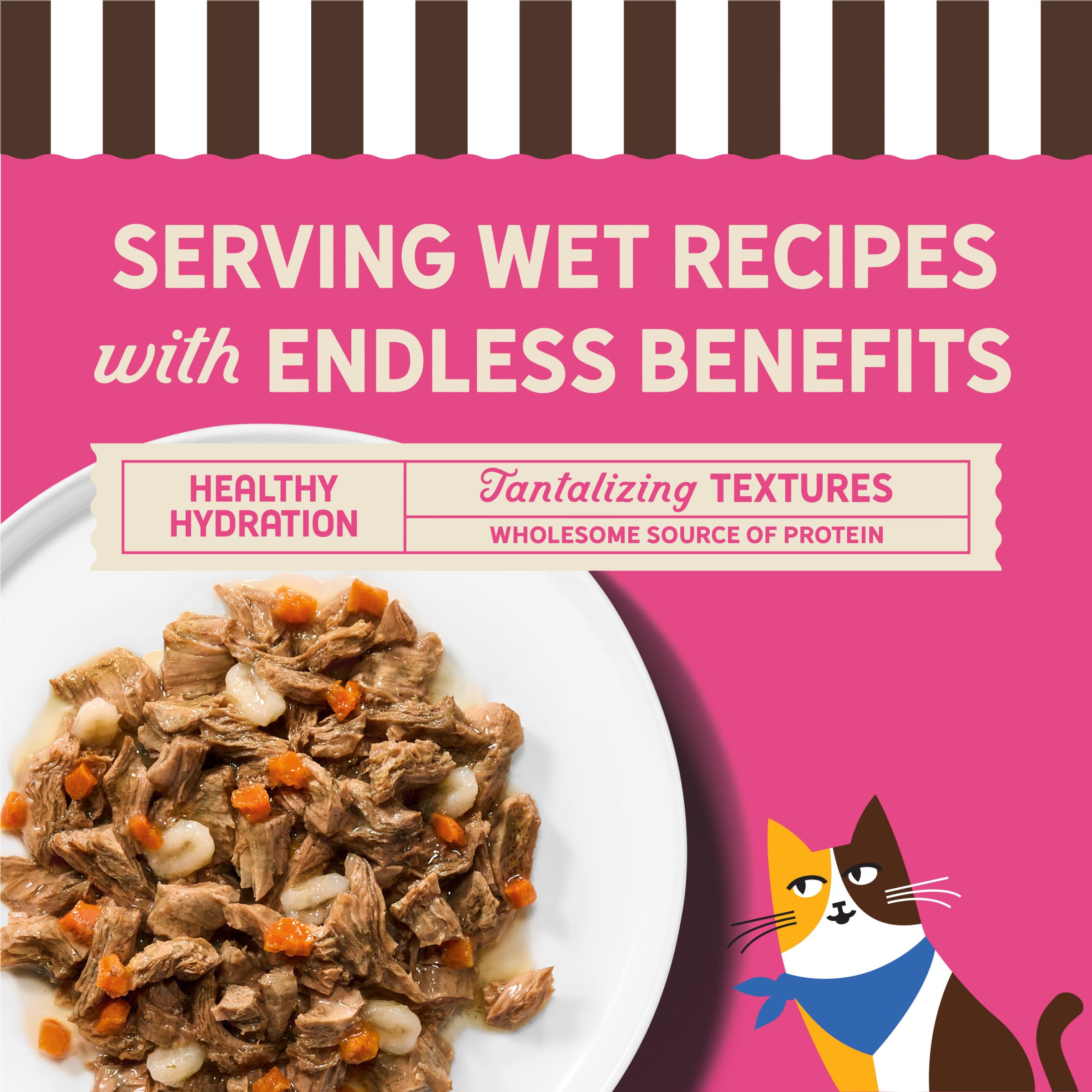 Merrick Purrfect Bistro: légumes naturels et orge pour une nutrition équilibrée.