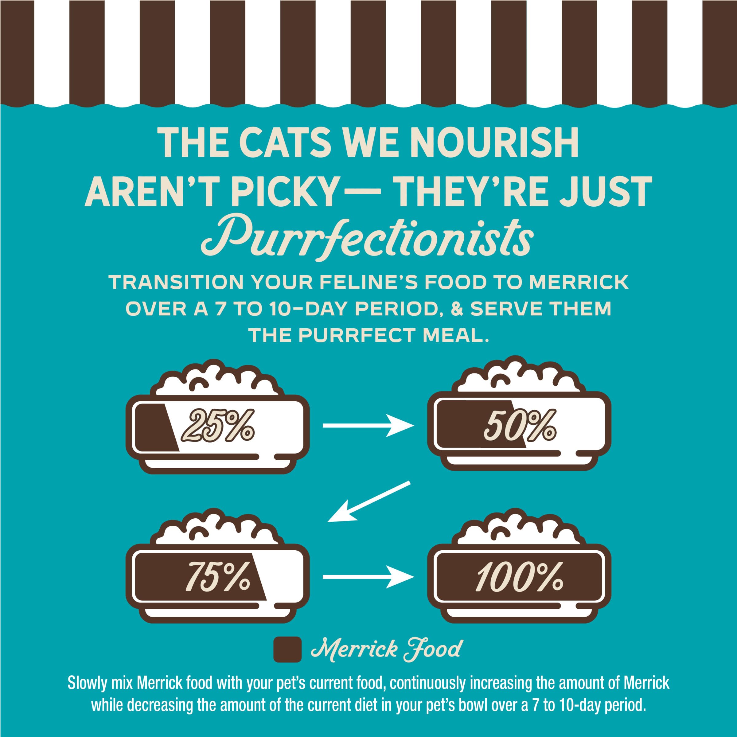 Merrick Purrfect Bistro pâté canard, pratique à ouvrir et servir rapidement.