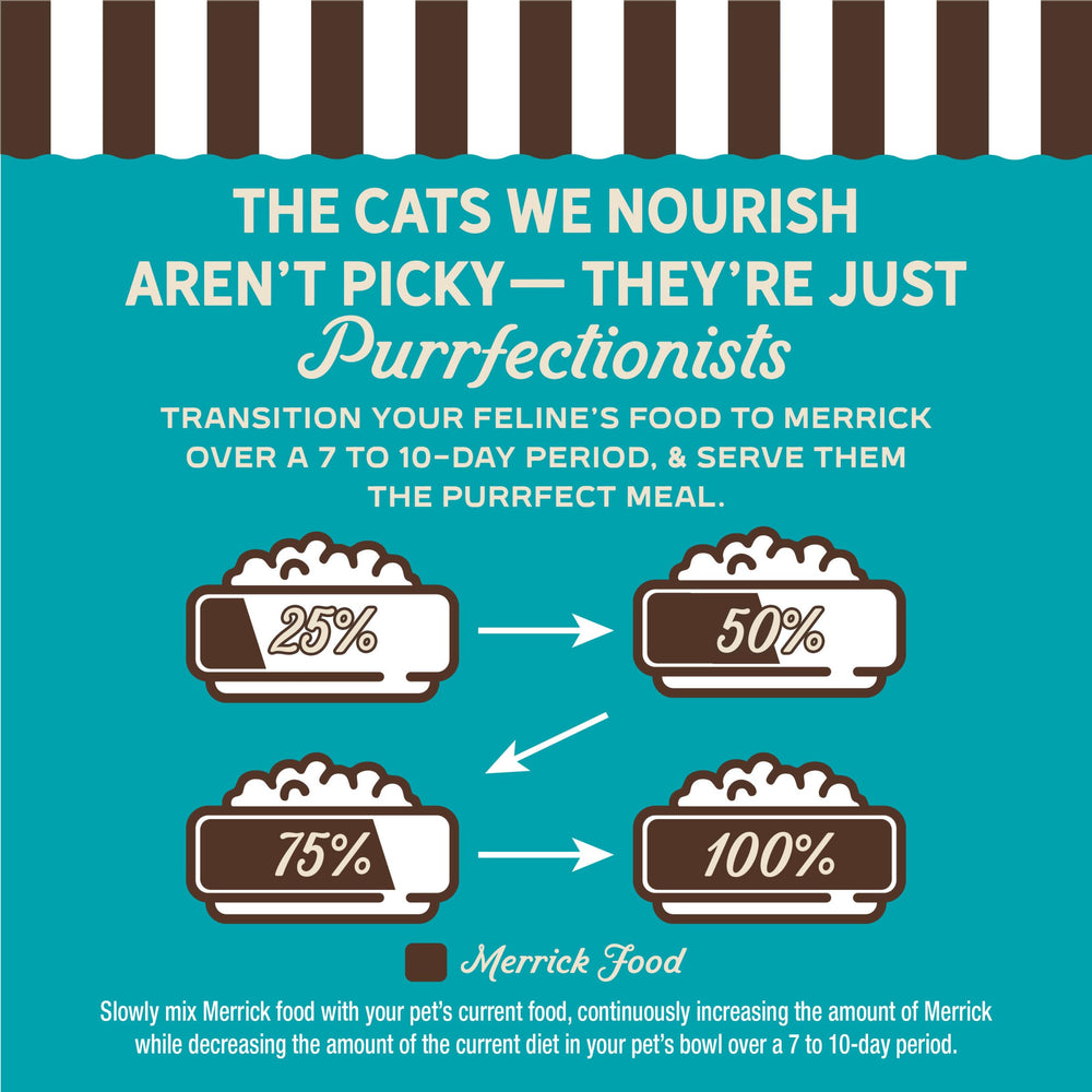 Merrick Purrfect Bistro pâté canard, pratique à ouvrir et servir rapidement.