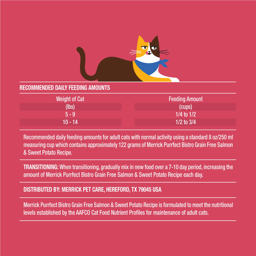Merrick Purrfect Bistro protéine élevée pour soutenir la masse musculaire.