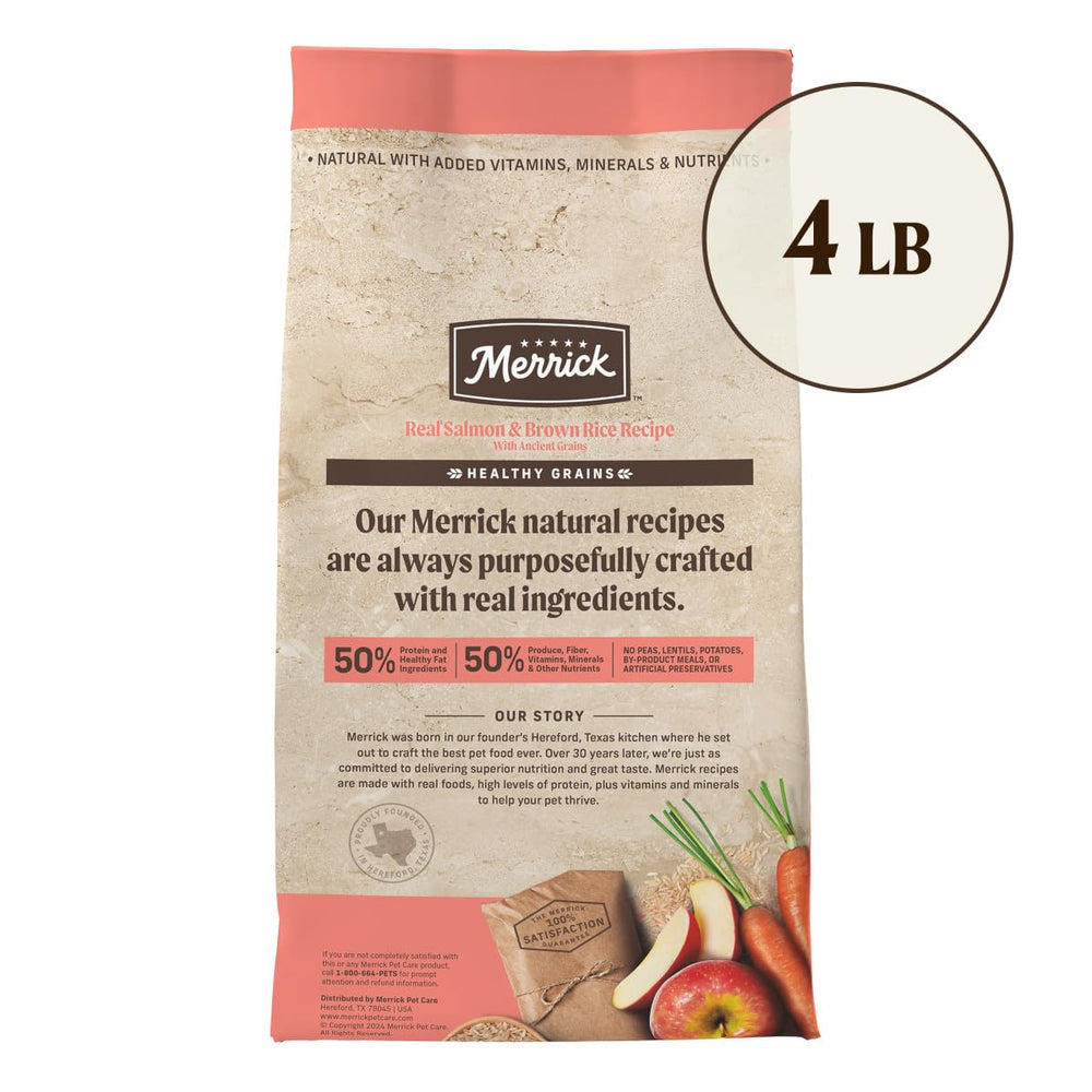 Merrick formule sans pommes de terre, pois, lentilles ni soja.