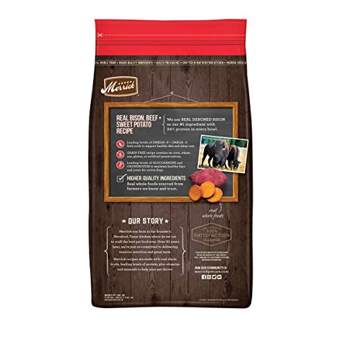 Merrick texture croquant et couleur appétissante pour chien adulte.