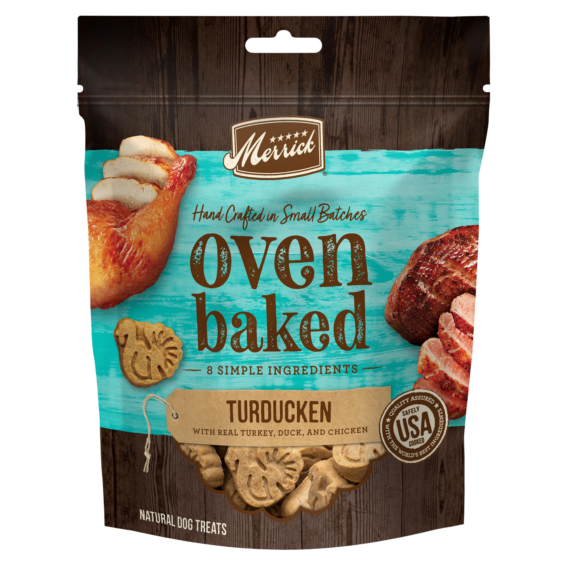 Friandise Merrick Turducken dinde réelle, récompense croquante pour chien.