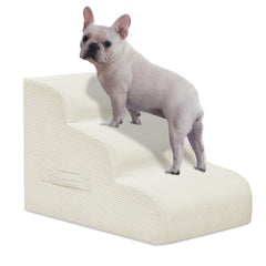 Mesa Lemon escalier-chien-petit-3-etapes-beige offre une montée sûre.