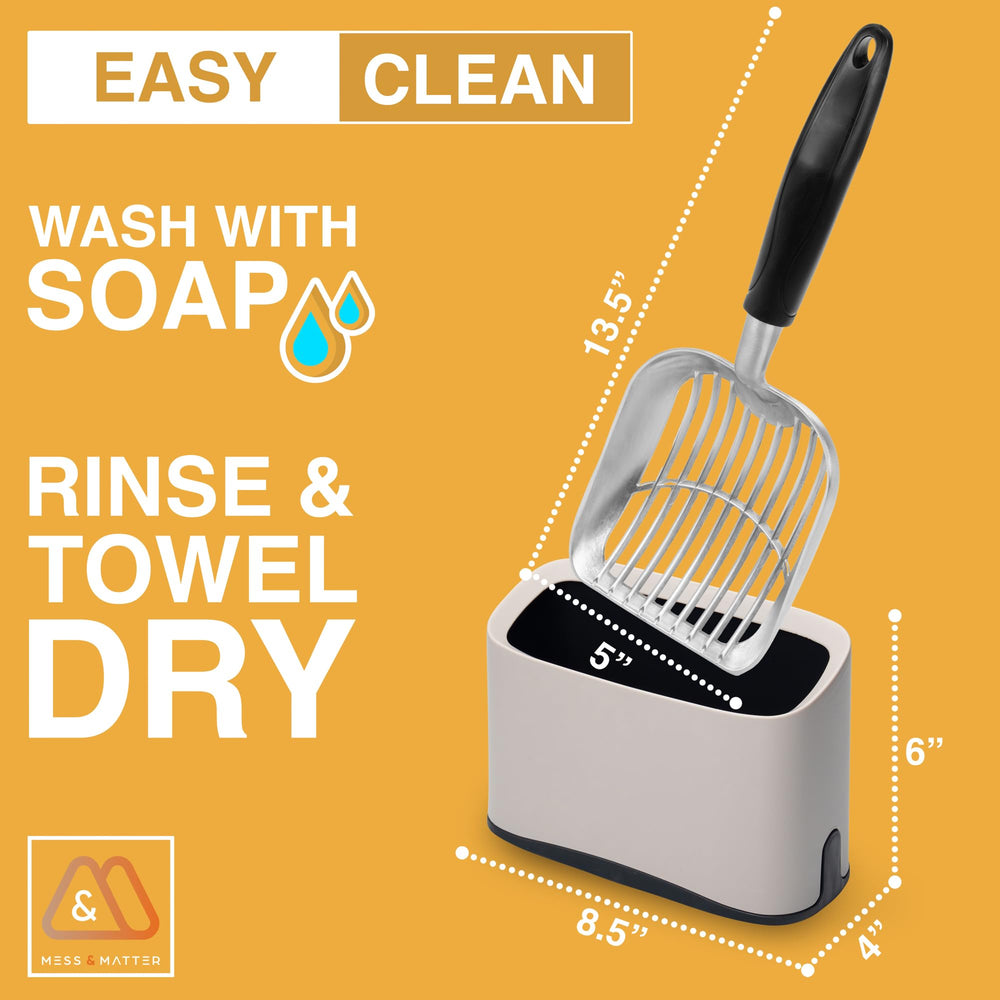 Pelle en acier inoxydable Mess & Matter, construction durable.