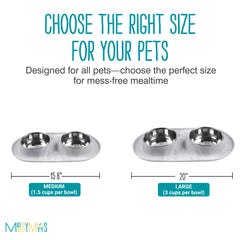 Messy Mutts base silicone antidérapante, réduit les dégâts sur le sol.