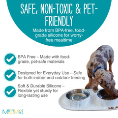 Messy Mutts couvercles silicone hermétiques, idéaux pour voyager et conserver les restes.