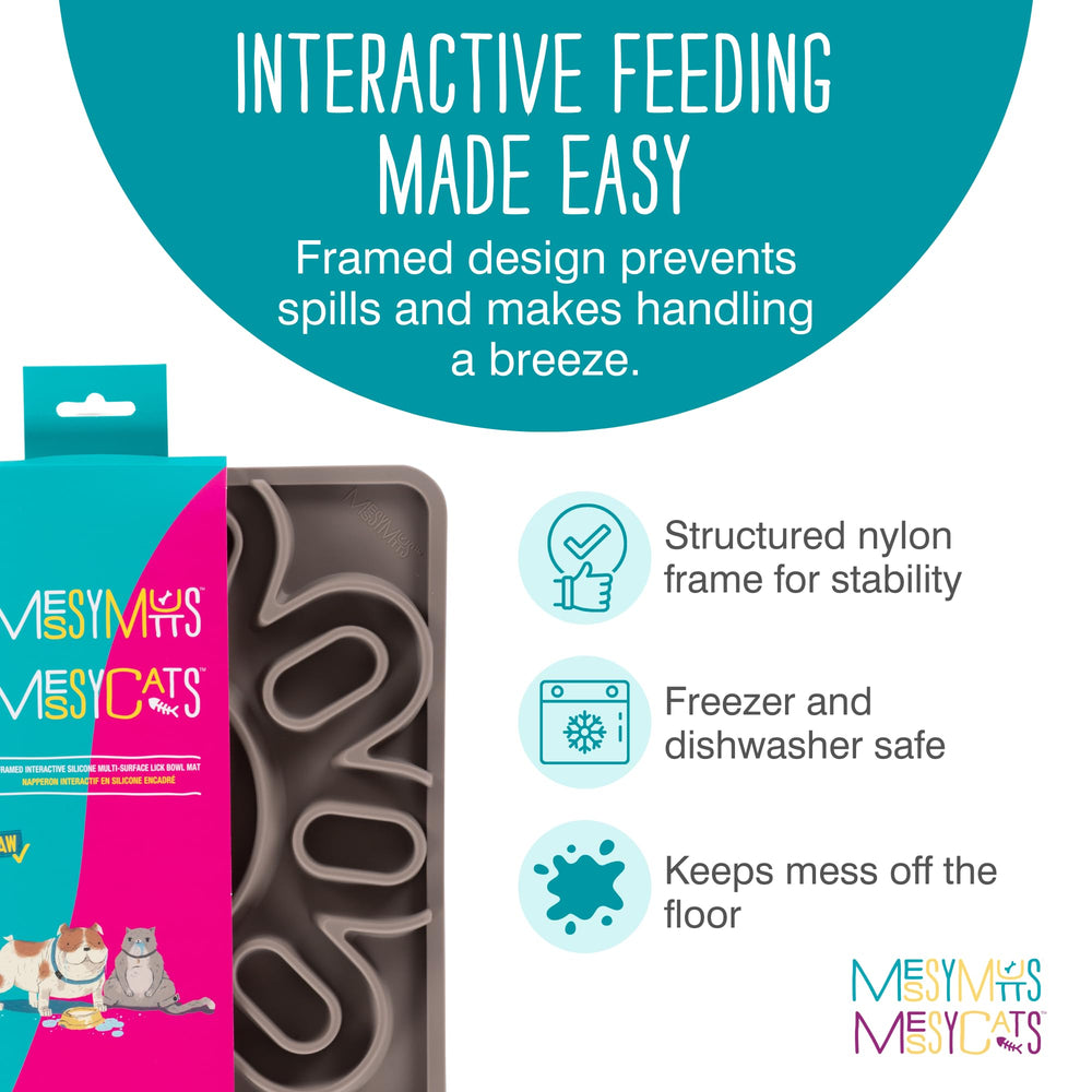 Tapis Messy Mutts ralentisseur d’alimentation pour une dégustation plus calme.