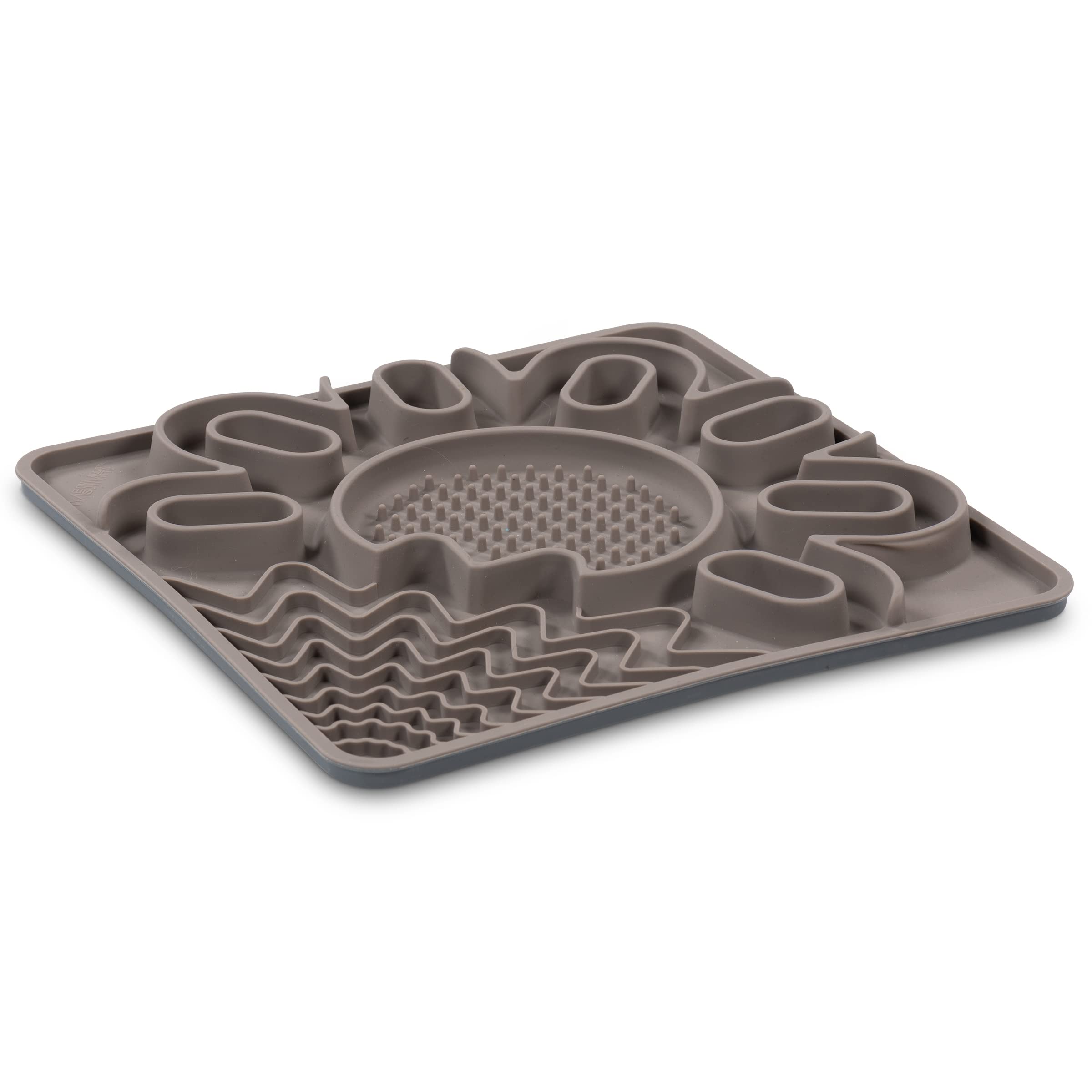 Messy Mutts Tapis de léchage en silicone encadré, stimulation mentale pendant le repas.