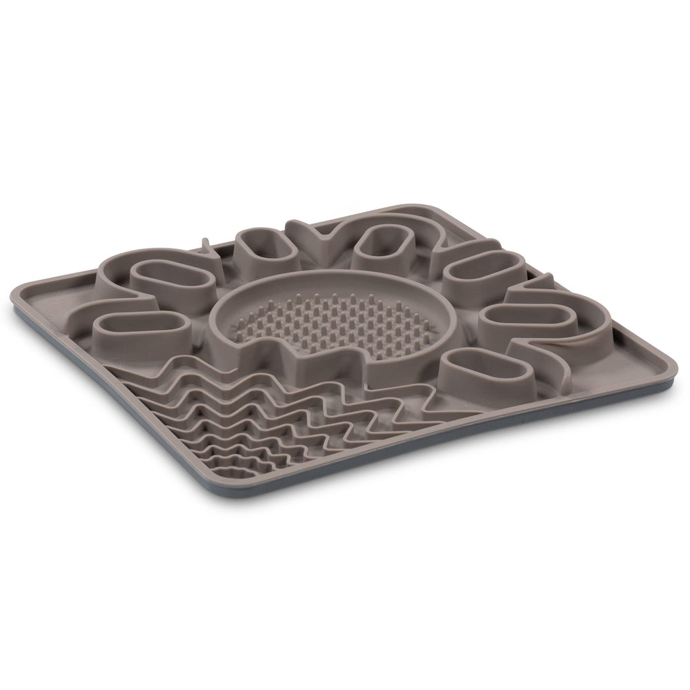 Messy Mutts Tapis de léchage en silicone encadré, stimulation mentale pendant le repas.