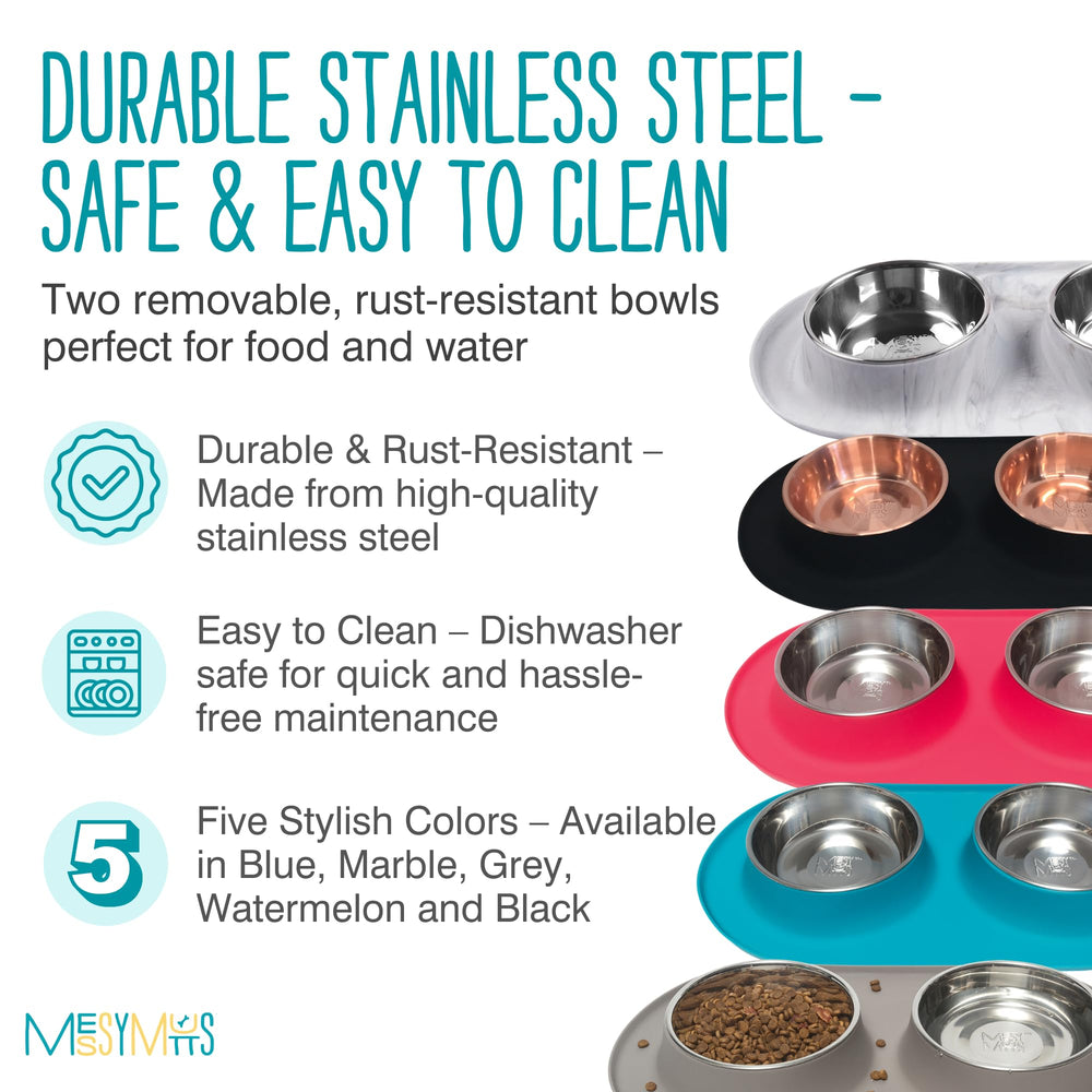 Messy Mutts utilisation voyage – solution stable et portable pour les repas.