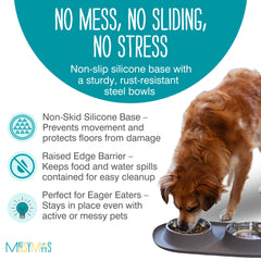Messy Mutts: base silicone antidérapante assurant la stabilité pendant le repas