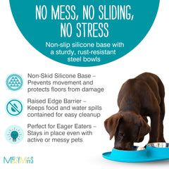 Messy Mutts base silicone antidérapante qui maintient les bols.