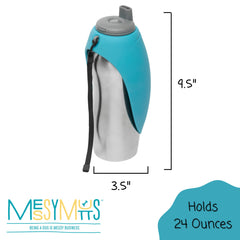 Messy Mutts bol silicone pliable se déployant, bouton de libération rapide pour service d'eau.